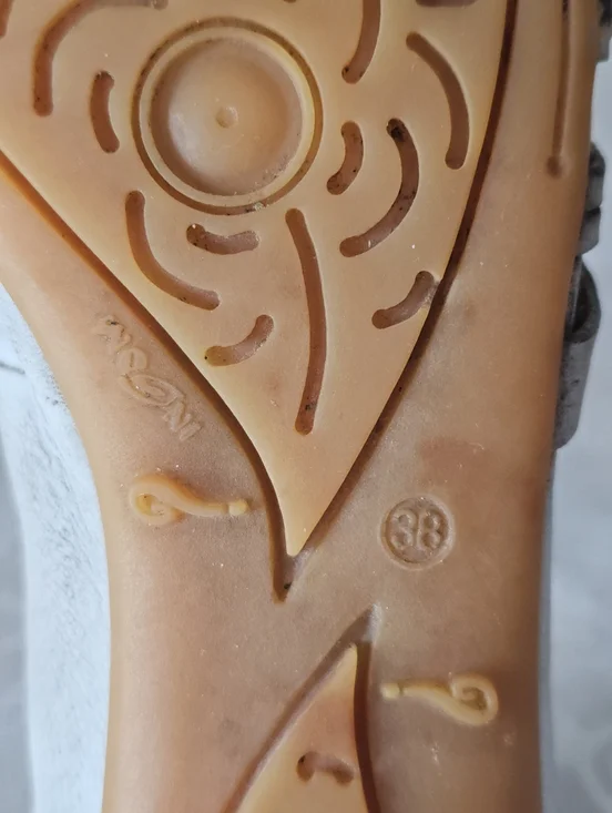 MJUS leather Ballerina Flats  Slip Ons Weathered Grey Elastic On Straps Sz 38 - Picture 10 of 16